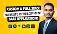 be your full stack web developer, saas app, front end and back end development