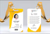 unique office id card  design