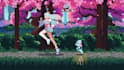 make pixel art anime style, game style additional animation