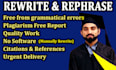 rewrite, rephrase and do plagiarism free scientific writing