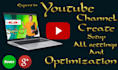 create, setup and verify youtube channel