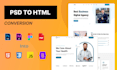 Convert psd to html ,figma to html css responsive bootstrap5 by ...
