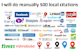 do manual 500 high quality local citations and business listings for any country