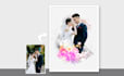 create watercolor wedding photo