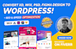 convert or clone psd, figma, wix to wordpress, figma to elementor website