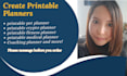 create a custom printable planners