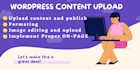 do content upload, article upload, publish blog post on wordpress