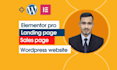 create  elementor landing page wordpress website