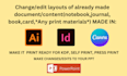 edit,change the layout of your indesign and illustrator file