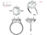 engagement  rings 3d model