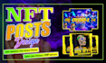 do nft post design for twitter, instagram, discord, facebook