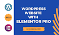 create responsive wordpress website with elementor pro