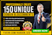 create 150 unique domain blogcomment white hat SEO backlinks