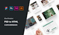 convert PSD to html responsive business website