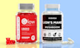 do a realistic 3d gummy or pills bottle rendering