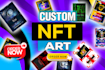 create unique style custom 3d nft trading card