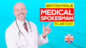 be your british medical spokesman in a lab coat