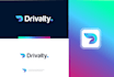 design modern flat tech app saas ai platform software logo