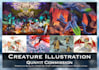 design and draw fantasy creature for your boardgame