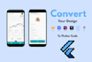 transform figma or xd UI UX designs into flutter apps