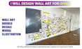 do design wall art, mural, doodle, decal in 24 hours