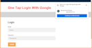 one tap login with google in your PHP website