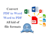 convert PDF or image to excel or CSV