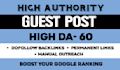 do SEO dofollow guest post da 60 plus and high da guest post