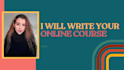 write your online course