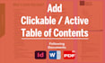 add page number, header, footer and table of content to your document