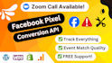 setup facebook pixel conversion API, fix meta pixel and ga4 ecommerce tracking