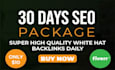 boost  your off page dripfeed 30 days seo backlinks package