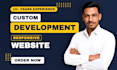 build website development as full stack developer, front end developer