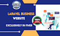 create a wordpress business website using the PHP laravel application