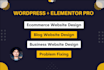 design wordpress blog business website using elementor pro