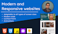 create responsive website with HTML, CSS and javascript