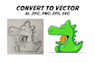 convert any image or sketch to vector, redraw, convert logo to vector