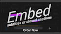 embed cea 608 closed captions to broadcast videos