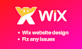 design wix website and redesign fix any issues