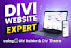 design a wordpress website using divi builder or  divi theme