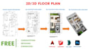 design 2d floor plan and 3d floor plan