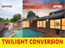do virtual twilight, day to dusk conversion within 3 hour