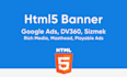 code animated HTML5 banner ads for google ads and dv360