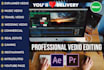 do professional video editing for youtube and ads