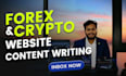write website content for your forex, nft, and crypto website