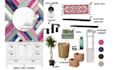 design your bathroom, mood board, and 2d layout