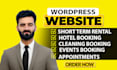 create hotel, short term rental and cleaning booking wordpress website