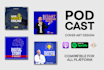 design creative podcast cover art