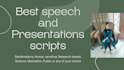 write motivational  speeches, ted talks, and presentation scripts
