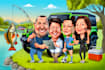 create a detailed custom caricature with a personalized scene